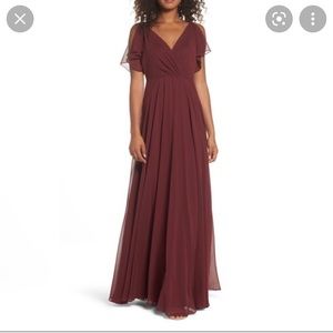 Jenny Yoo Bridesmaid Dress “Cassie” in Hibiscus (Size 6)